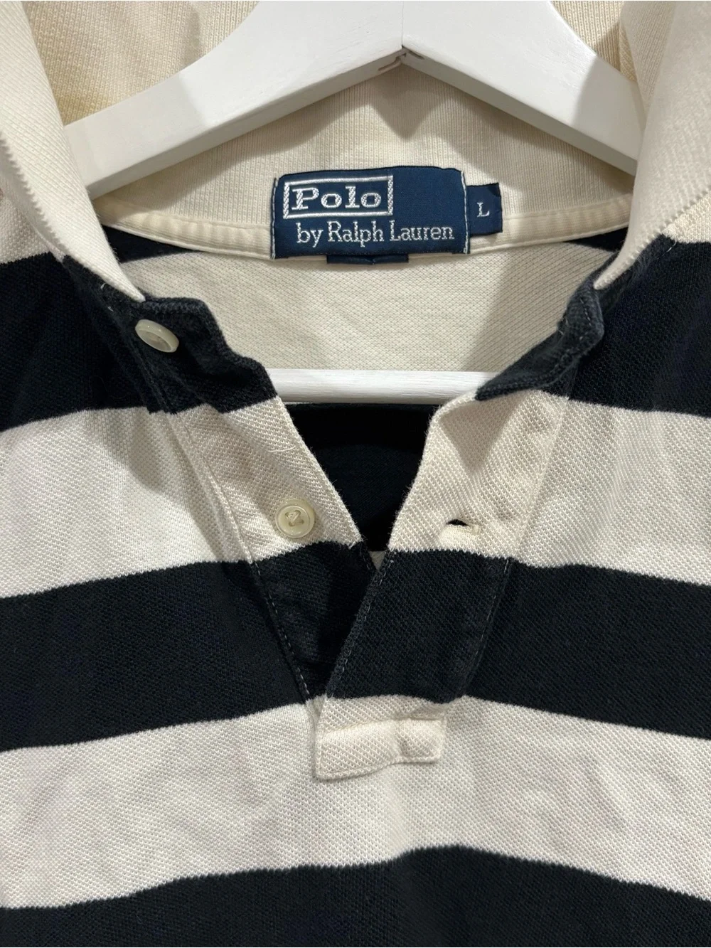 Vintage 90s Rugby Polo Shirt Colorblock Design, Size L